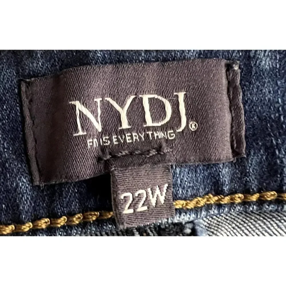 NYDJ Sheri Slim Quinn LiftTuck Technology Slimming Women 22W Plus Size Jean Blue